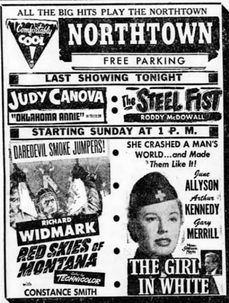 Northtown Theatre - Ad From Aug 16 1952